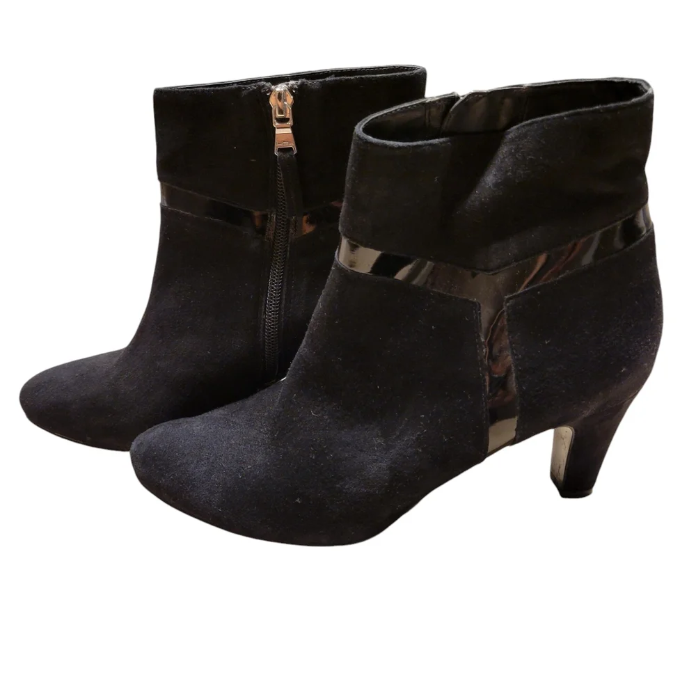 Lauren Ralph Lauren Black Suede Ankle Boots